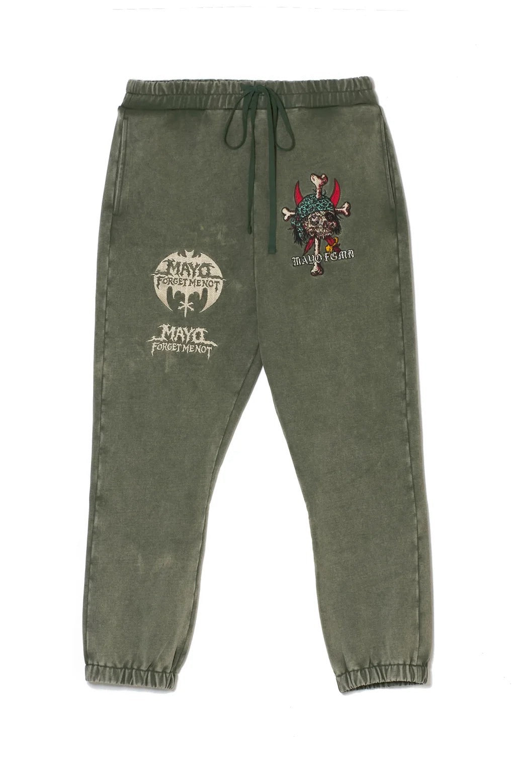MAYO BANDANA SKULL EMBROIDERY SWEAT PANTS
/GREEN