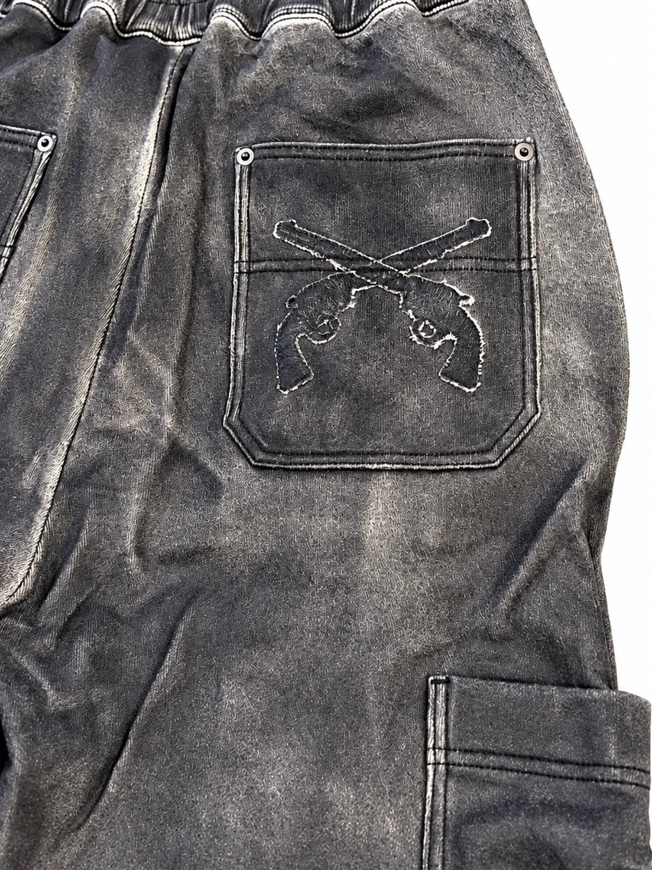 FOIL PRINT PANTS(GRAY)
