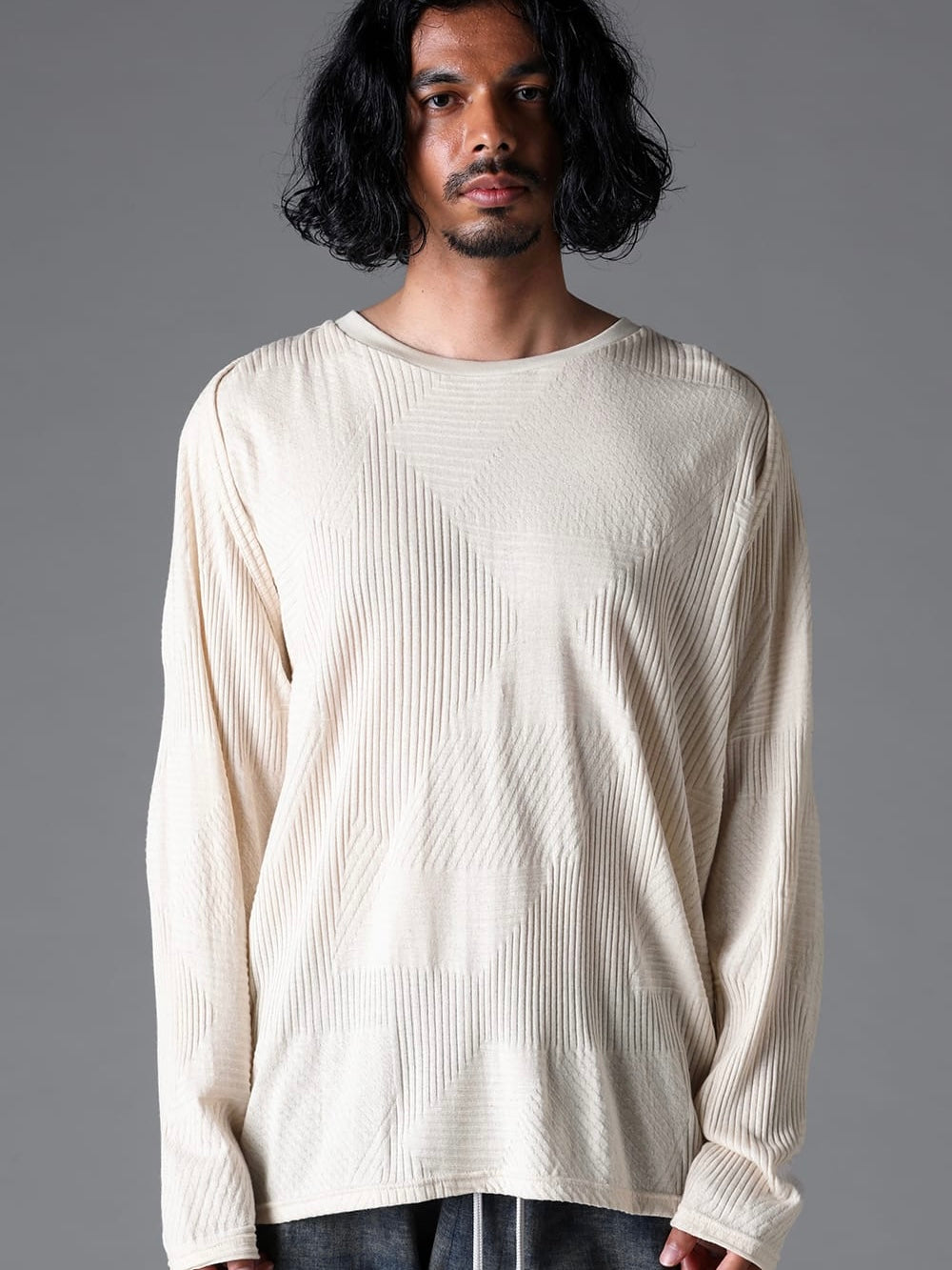DEFORMED STRIPE PATTERN SHIVA LONG SLEEVE