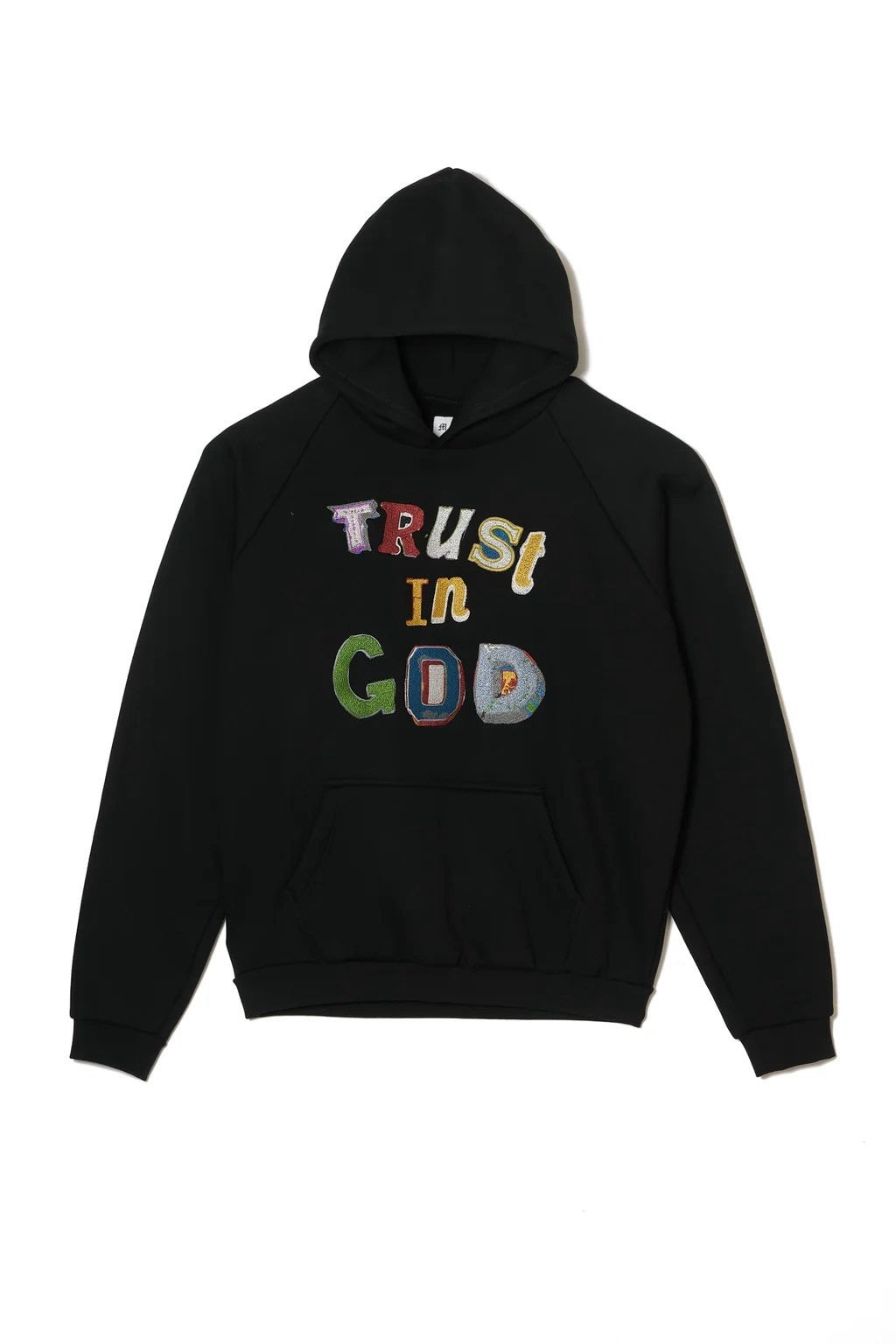 TRUST IN GOD EMBROIDERY HOODIE/BLACK
