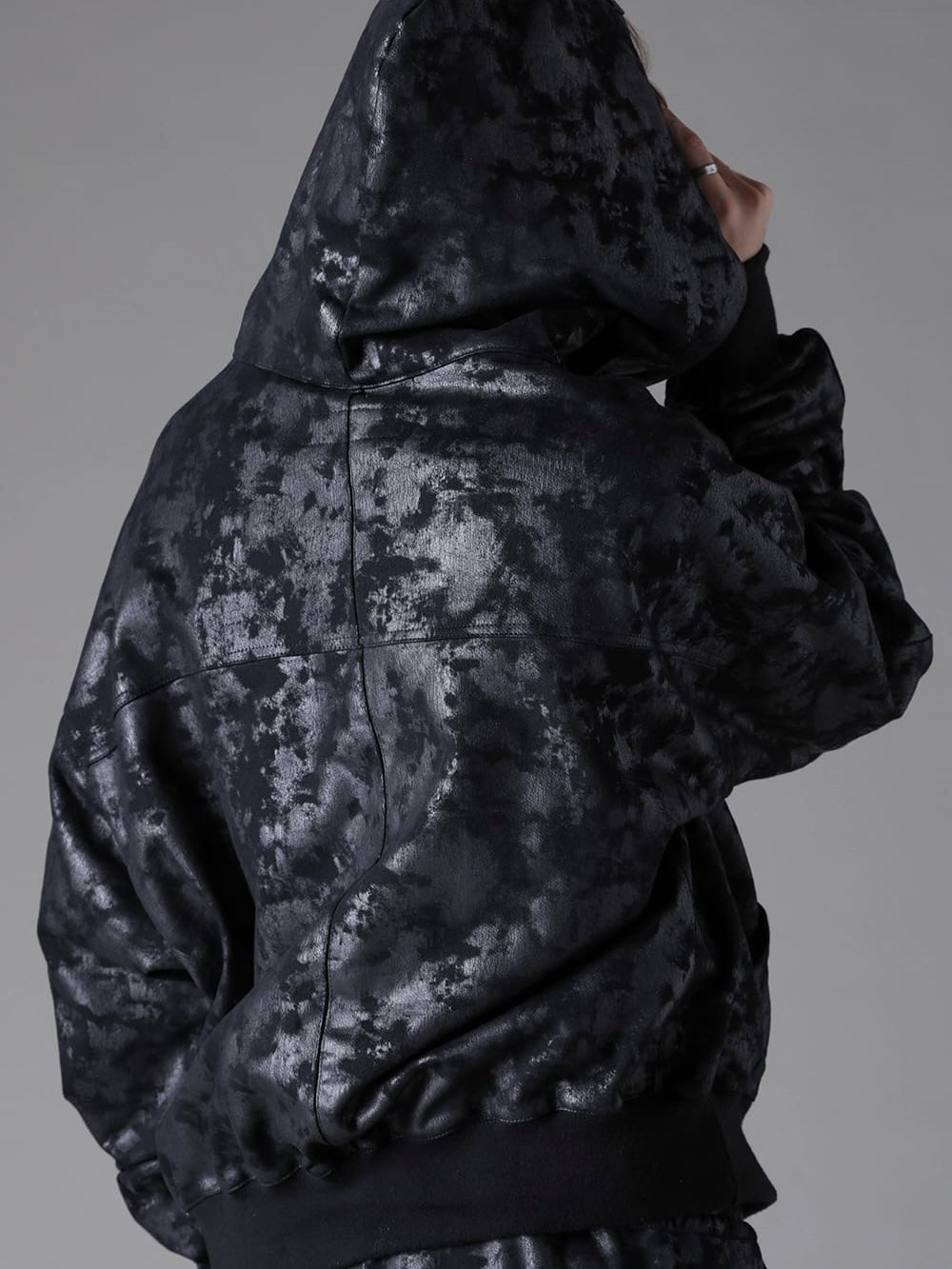 SWEAT ZIP HOODIE BLOUSON(BLACK)