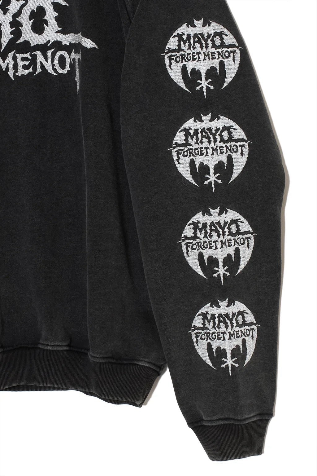MAYO BANDANA SKULL EMBROIDERY CREW NECK SWEAT/BLACK