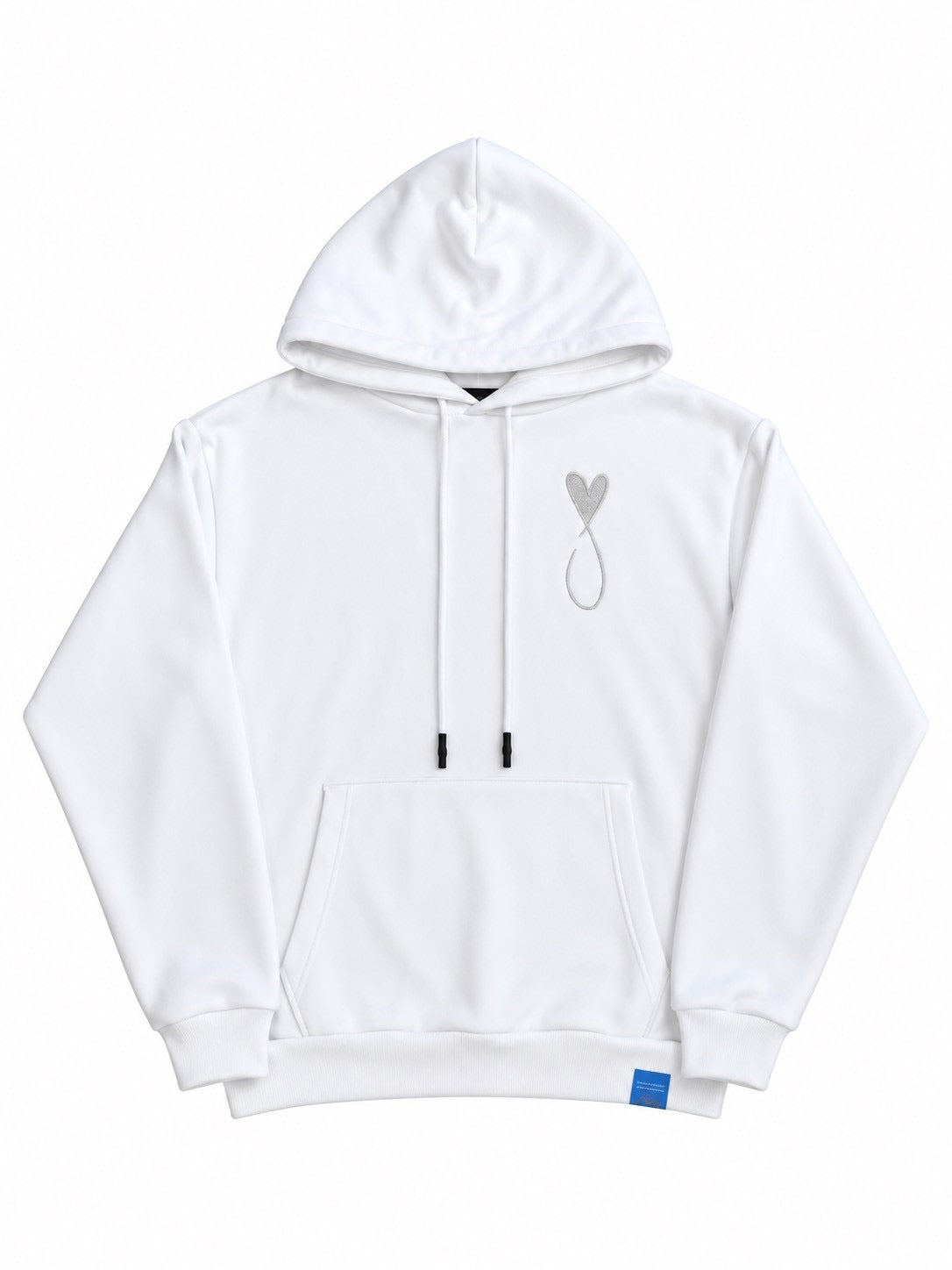 ハートフィッシュビッグロゴフーディー/White×Silver
