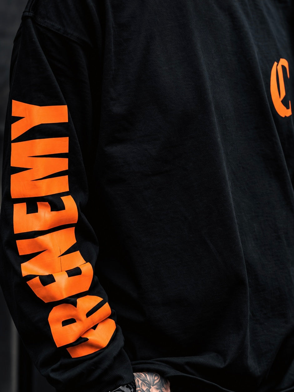 FRENEMY L/S TEE(BLACK×ORANGE)