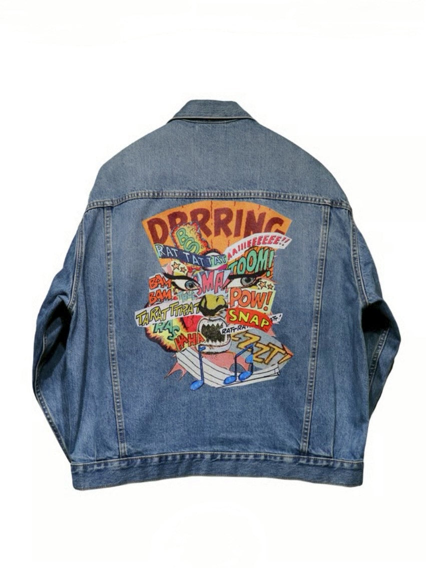 Unique piece custom denim jacket