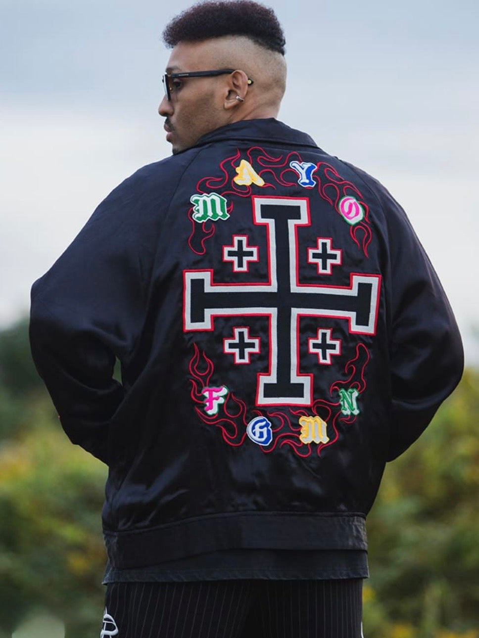 MAYO EMBROIDERY WITH COLLAR REVERSIBLE SOUVENIR JKT