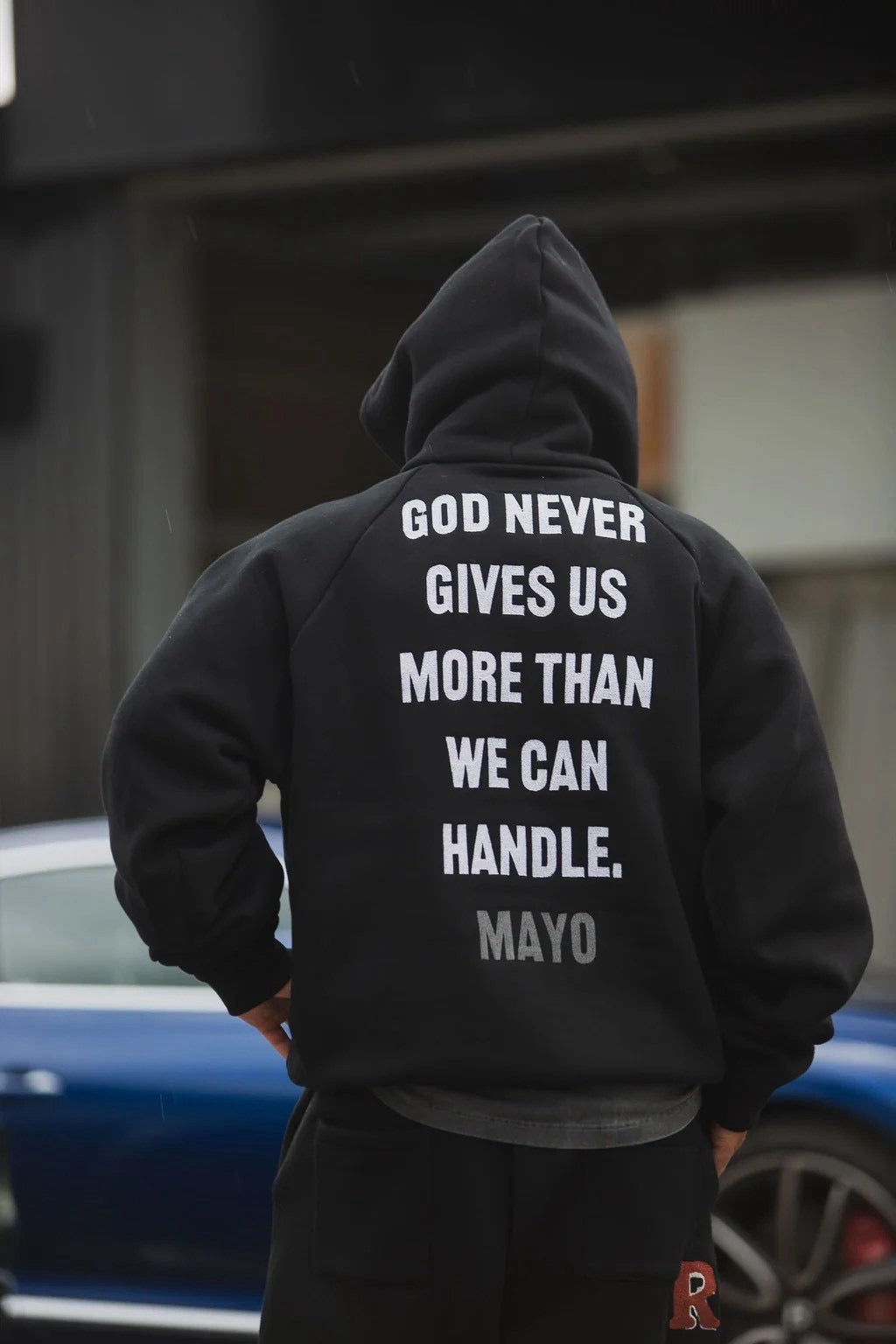 TRUST IN GOD EMBROIDERY HOODIE/BLACK