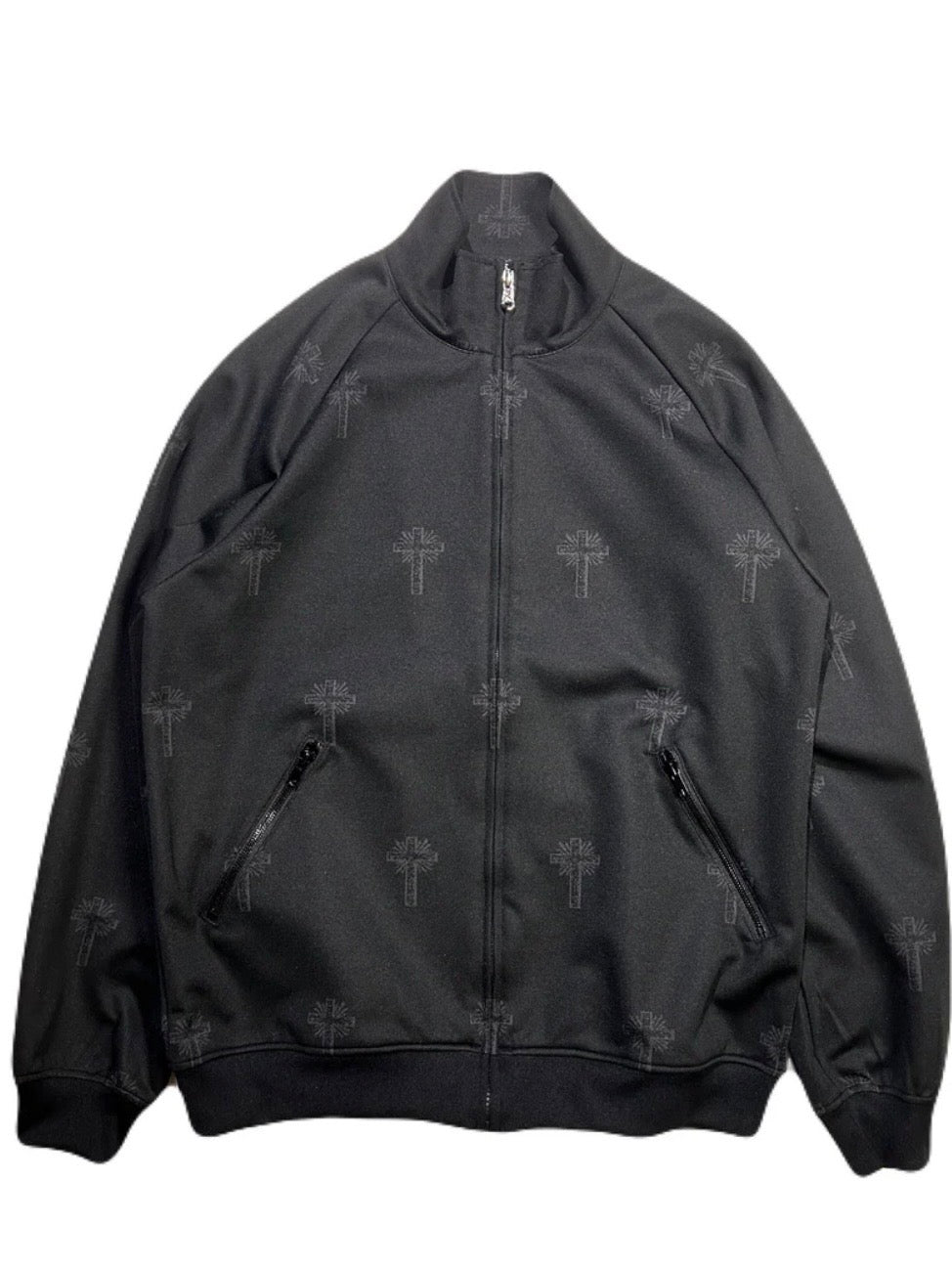 CROSS JACQUARD JERSEY TRACK JACKET