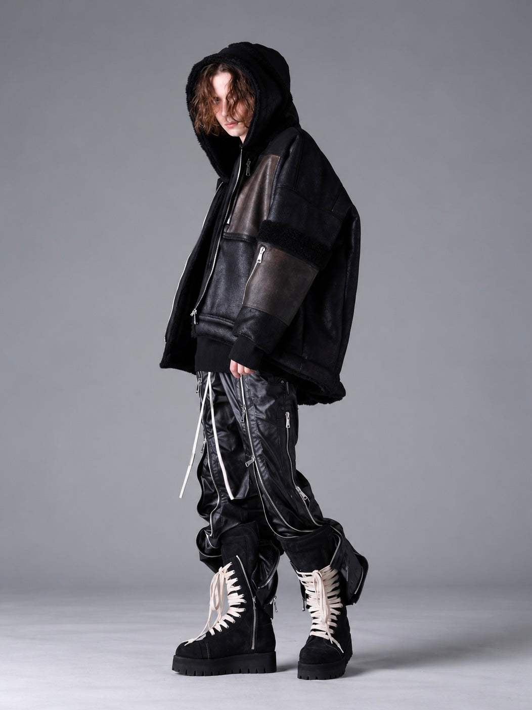 ZIPPED FLARED PANTS