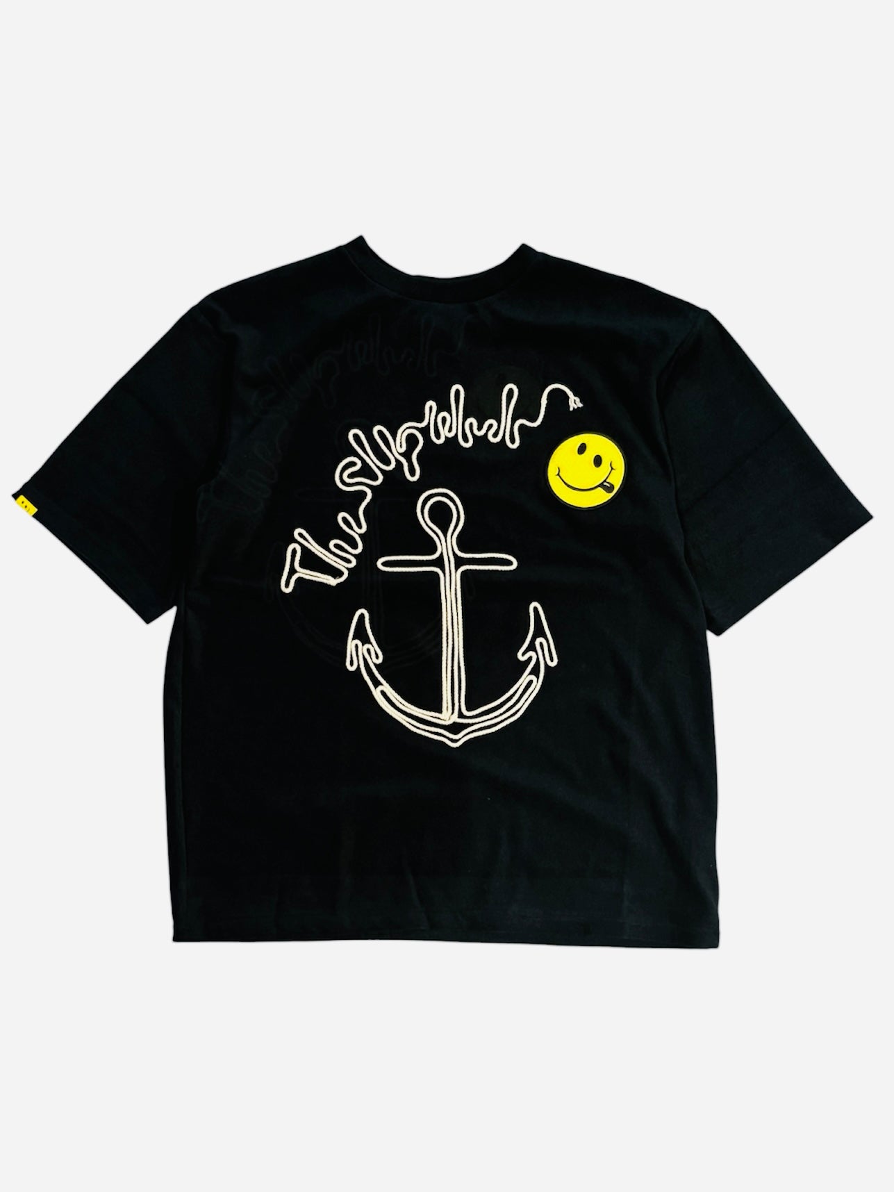 TCパイル アンカーロープ刺繍スマイルパフパッチオーバーサイズSSシャツ