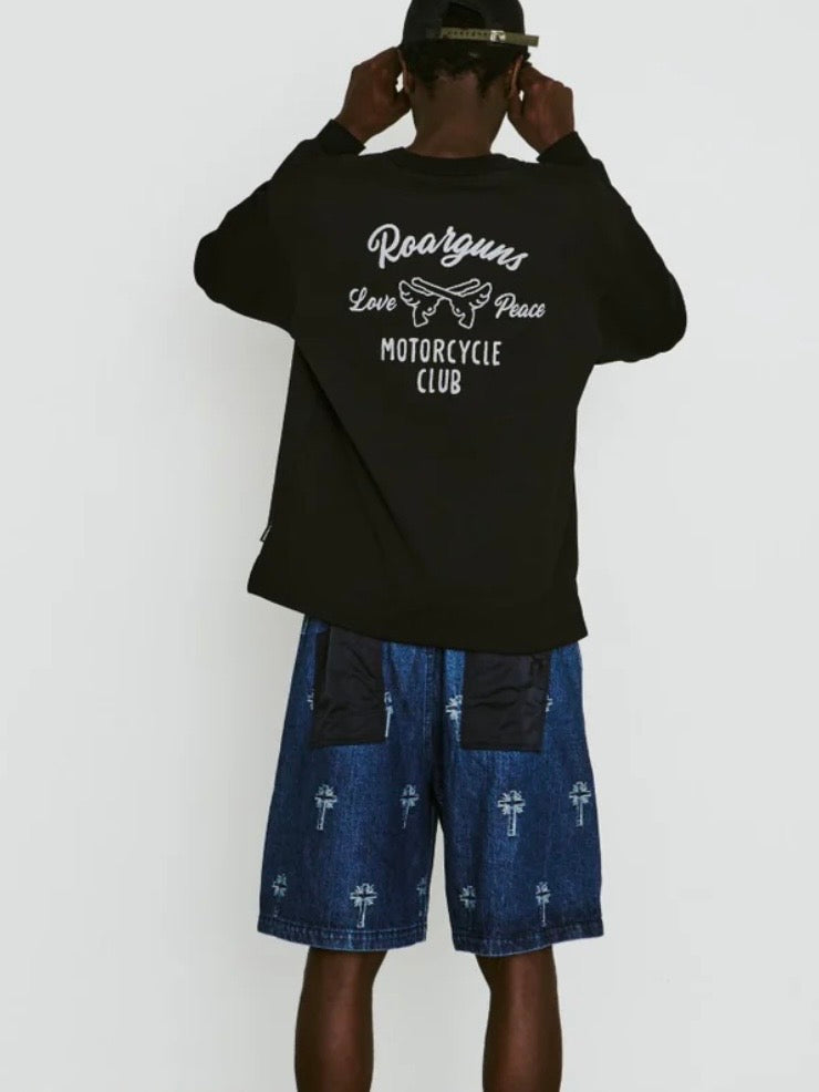 MOTOR CYCLE PRINT JERSEY T / BLACK