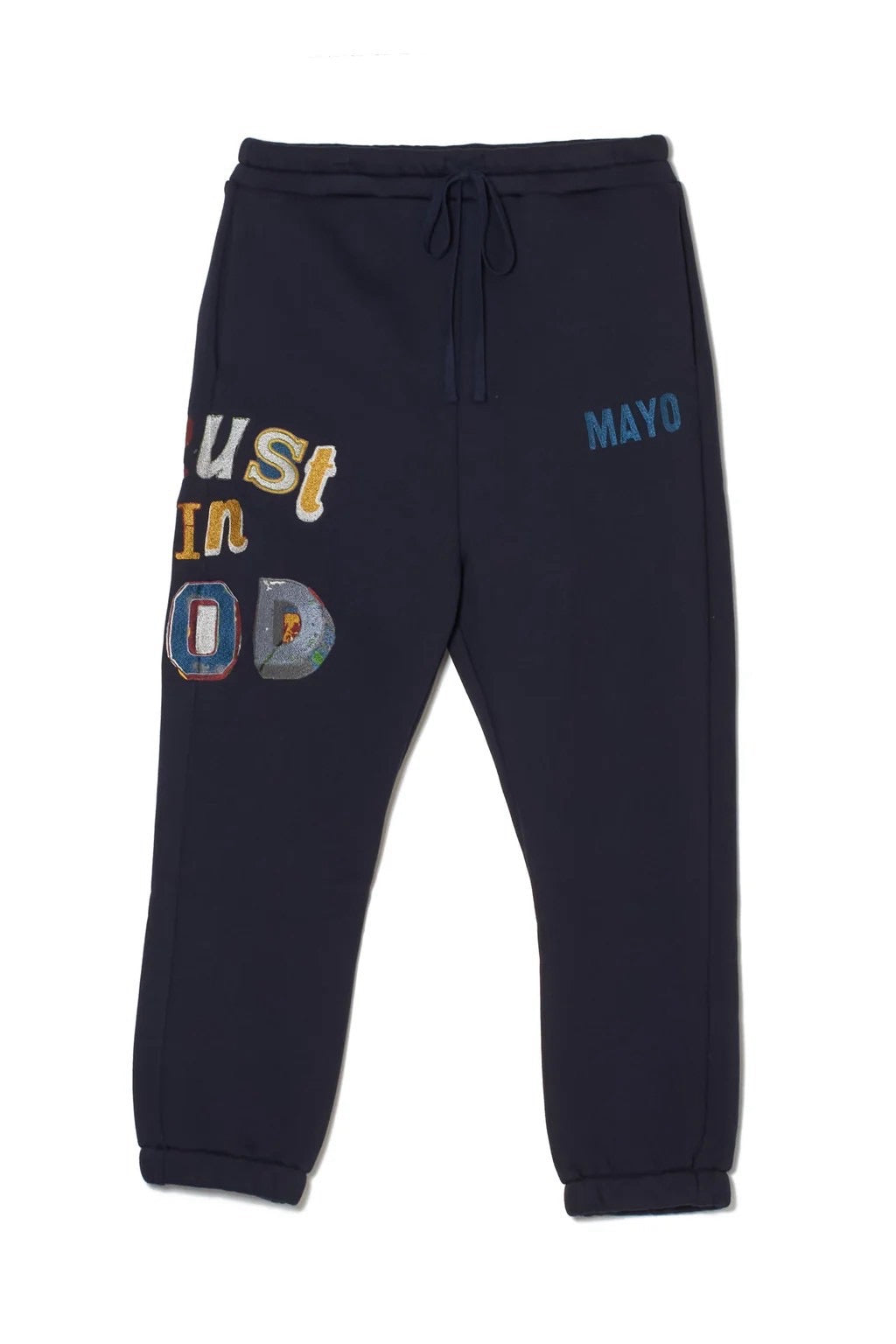 TRUST IN GOD EMBROIDERY SWEAT PANTS/NAVY