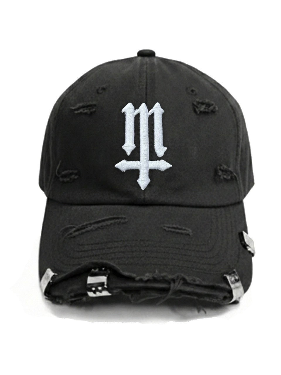 Distress Baseball Cap ''M''(BLACK)