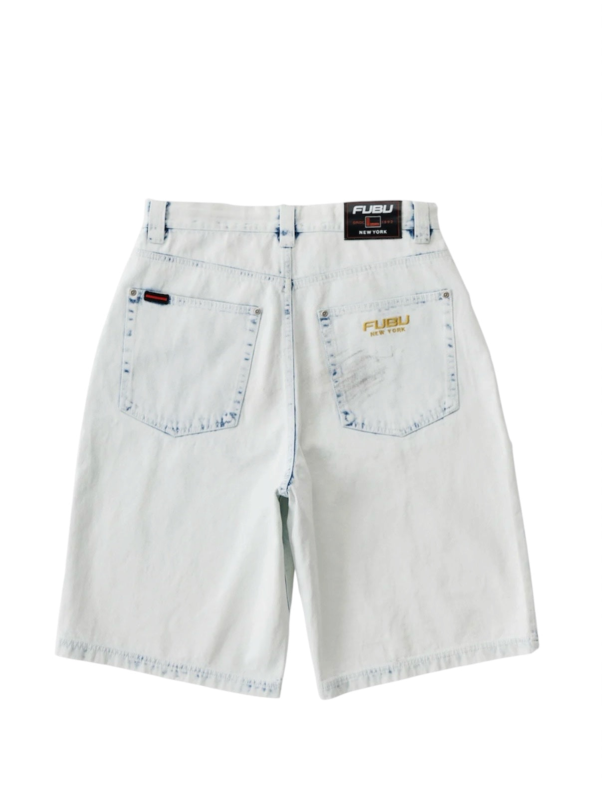 DENIM BUGGY SHORTS/WHITE