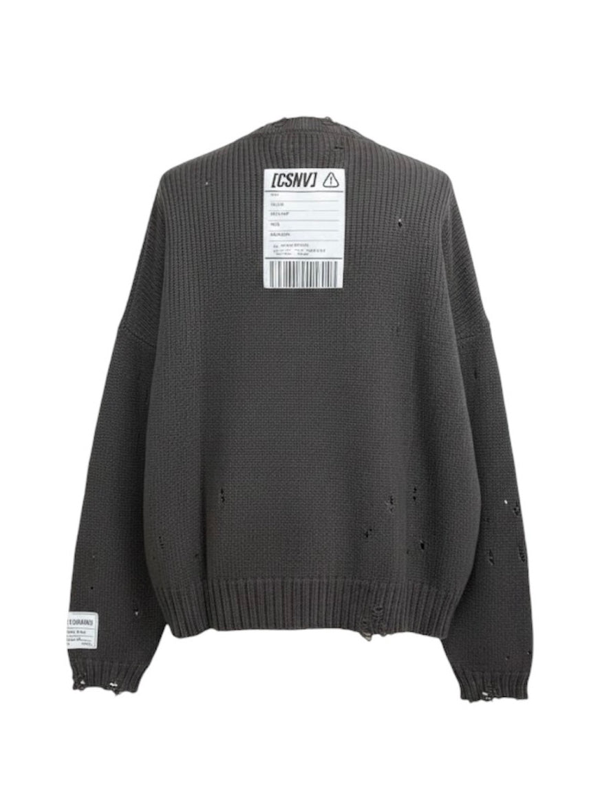 Cropped Damage Knit2