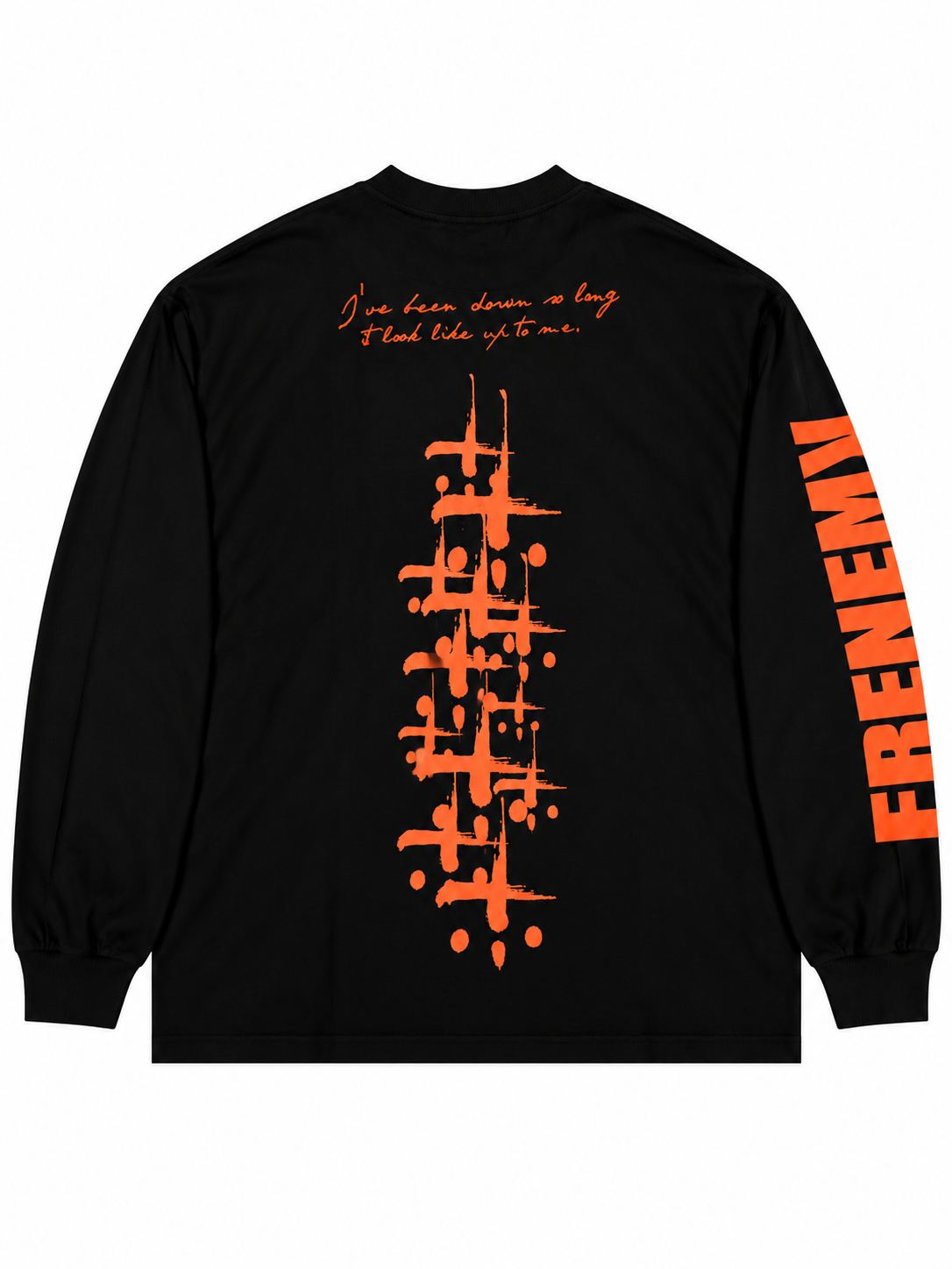 FRENEMY L/S TEE(BLACK×ORANGE)