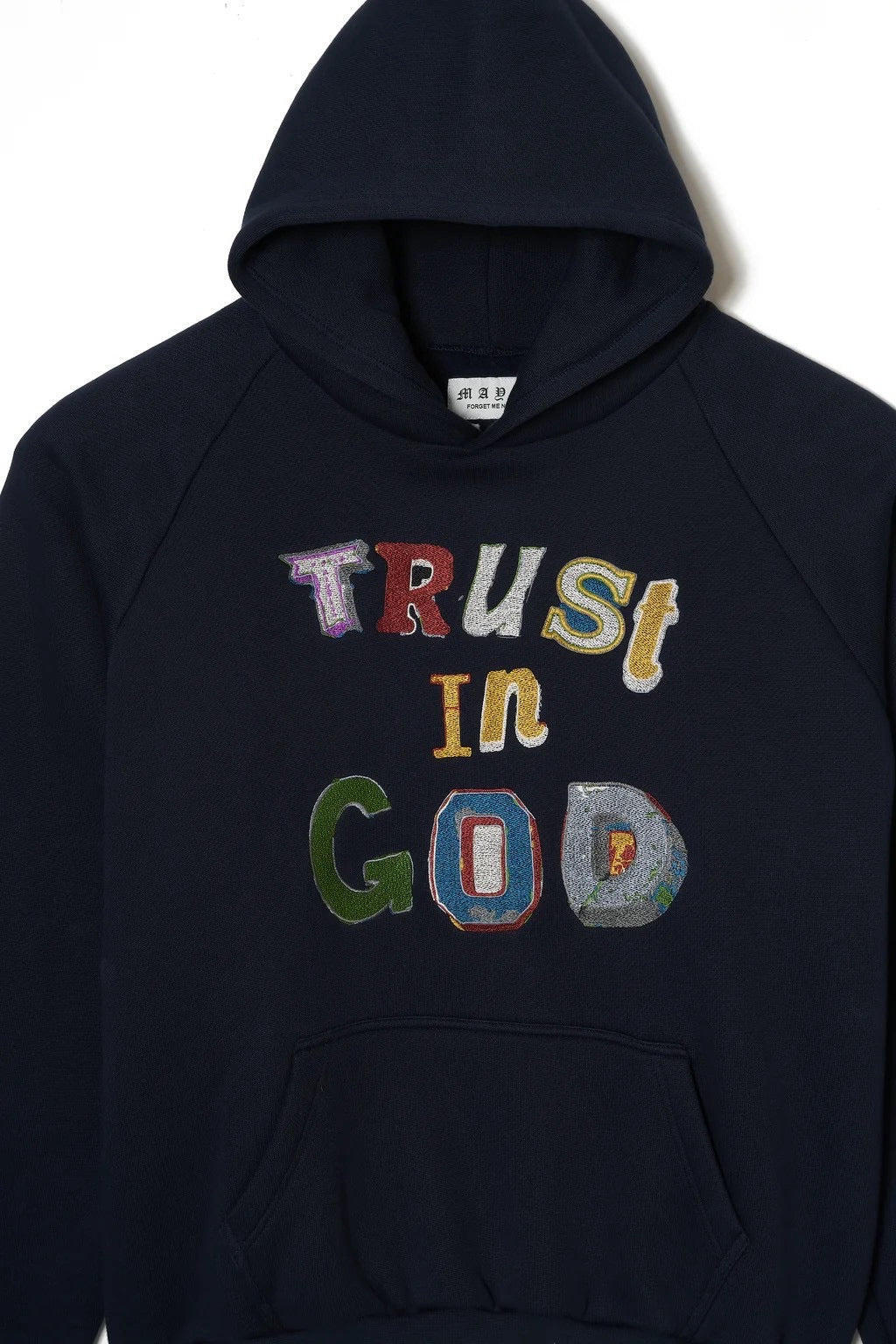 TRUST IN GOD EMBROIDERY HOODIE/NAVY
