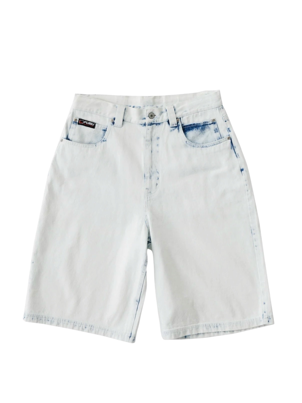 DENIM BUGGY SHORTS/WHITE