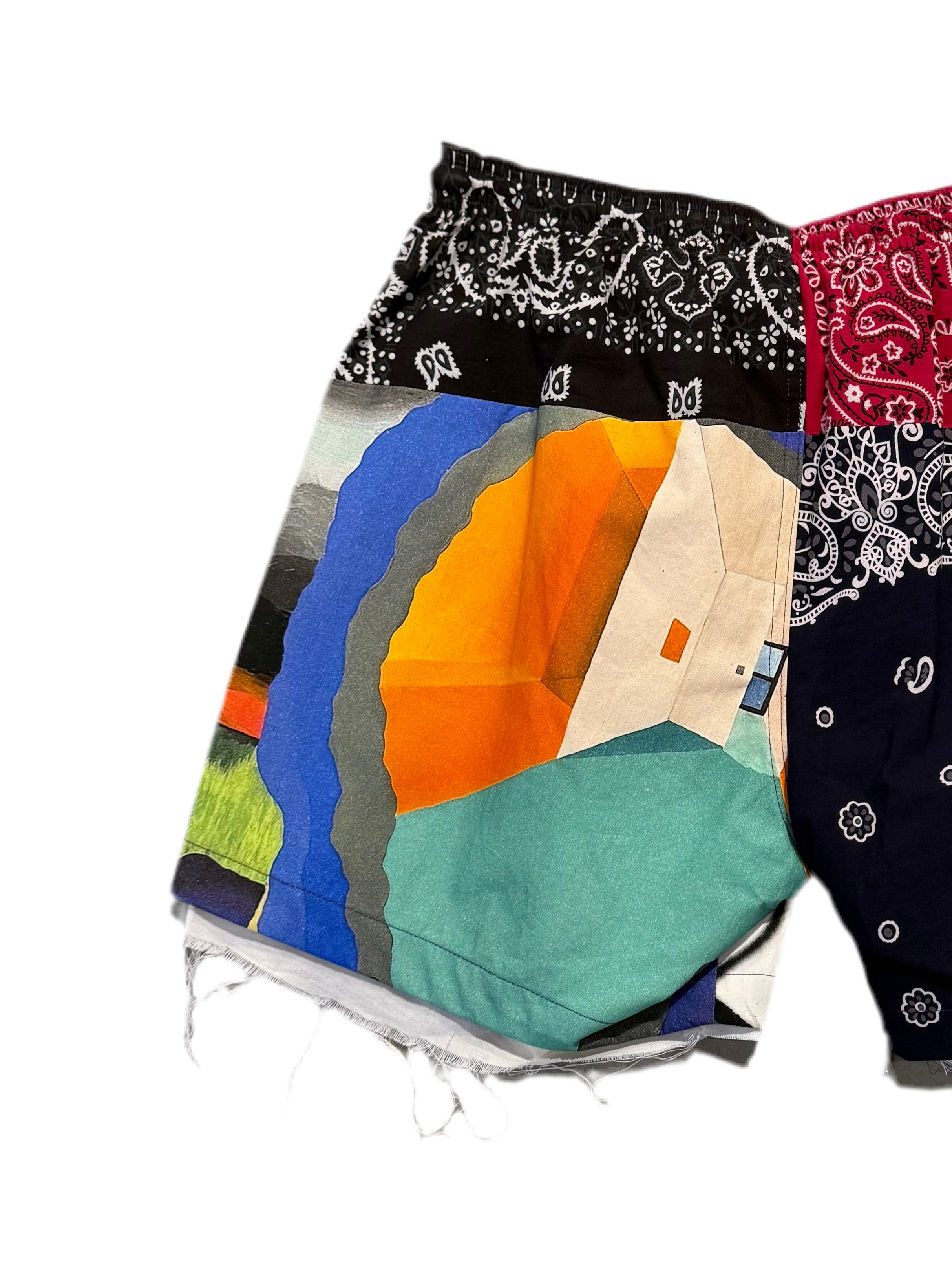 YAGI BANDANA PATCH SHORT PANTS