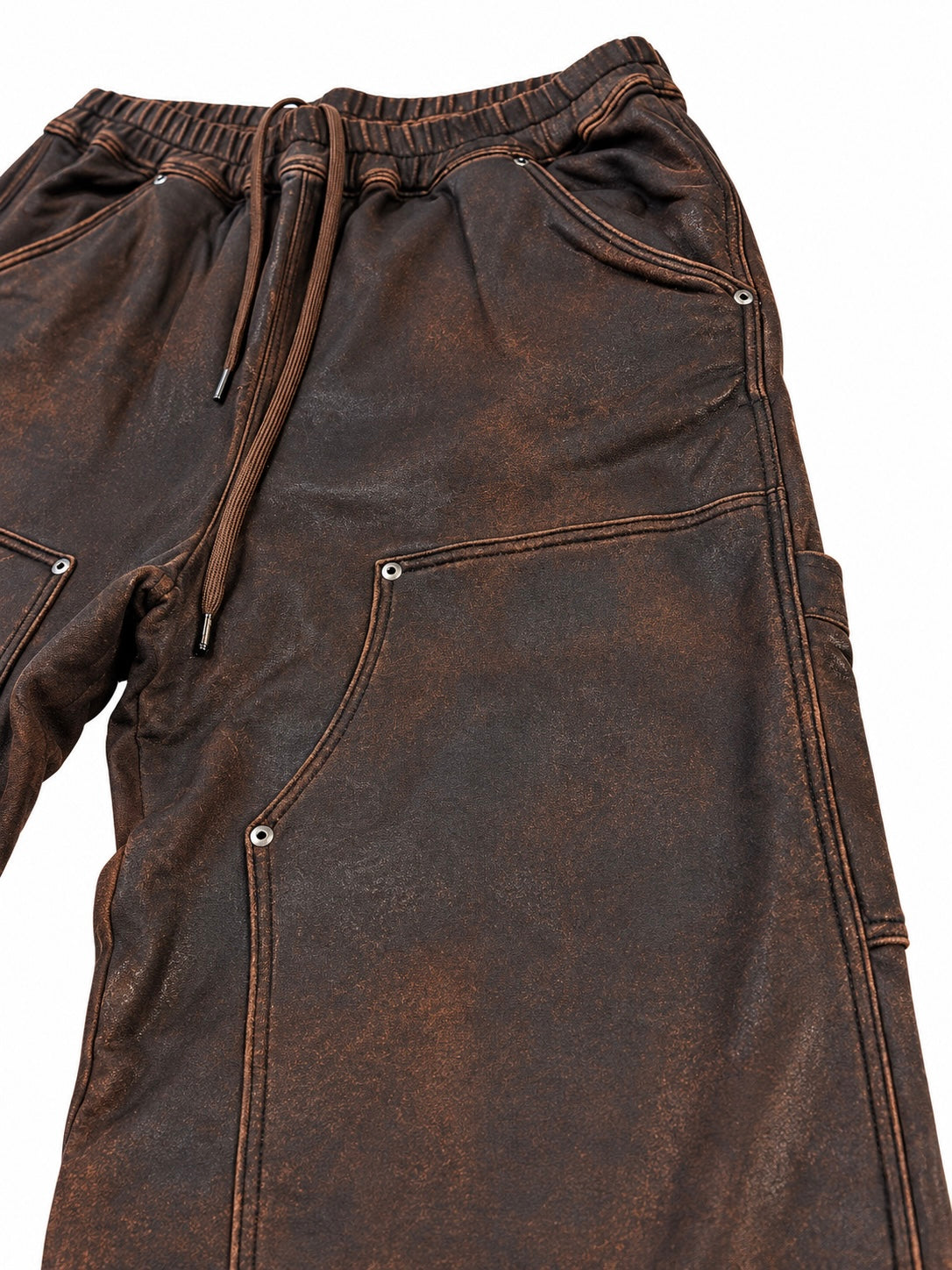 FOIL PRINT PANTS(BROWN)