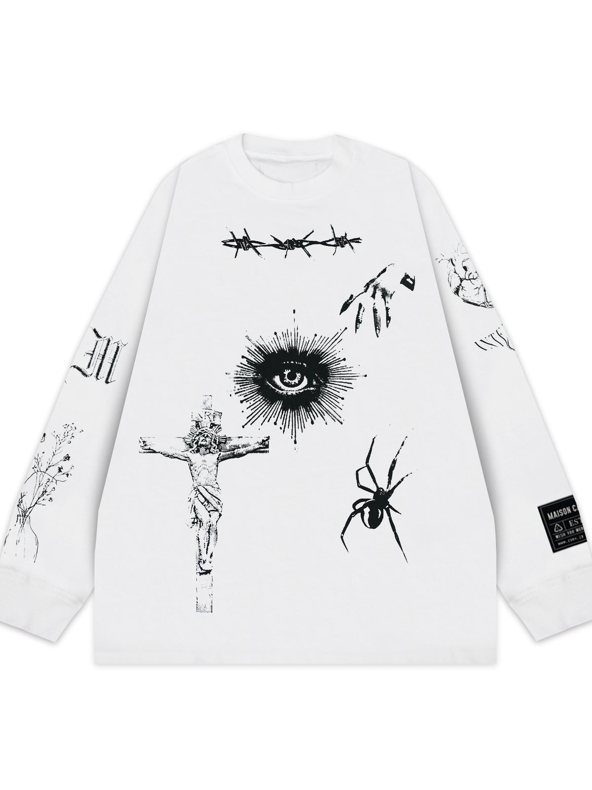 LONG SLEEVE TEE PRAYER(WHITE)