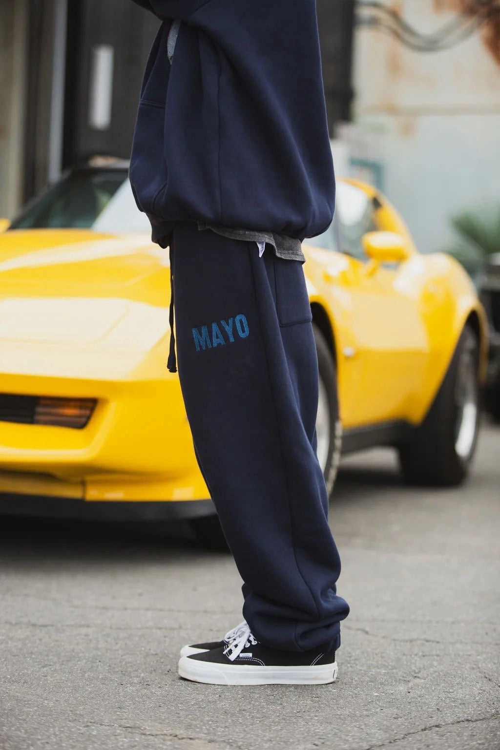 TRUST IN GOD EMBROIDERY SWEAT PANTS/NAVY