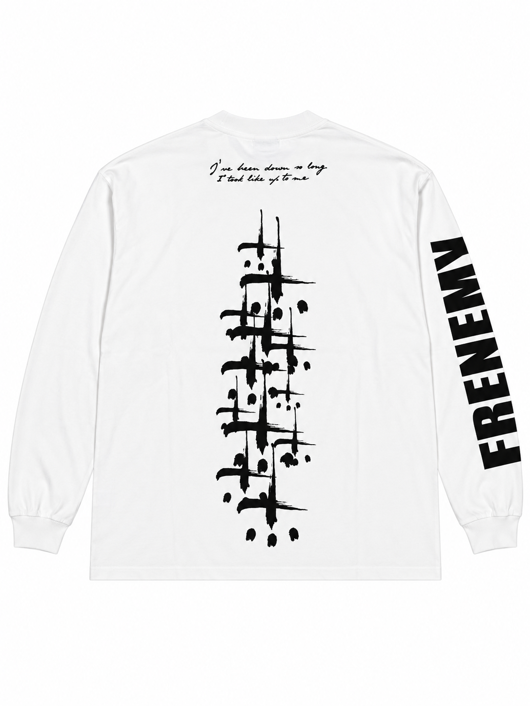 FRENEMY L/S TEE(WHITE×BLACK)