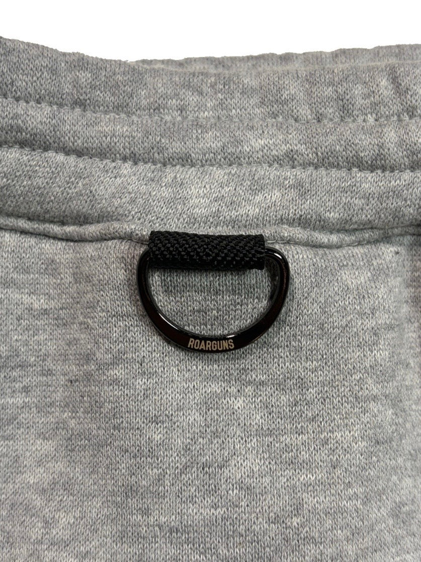 CROSSGUN LEATHER PATCH SWEAT PANTS(GRAY)