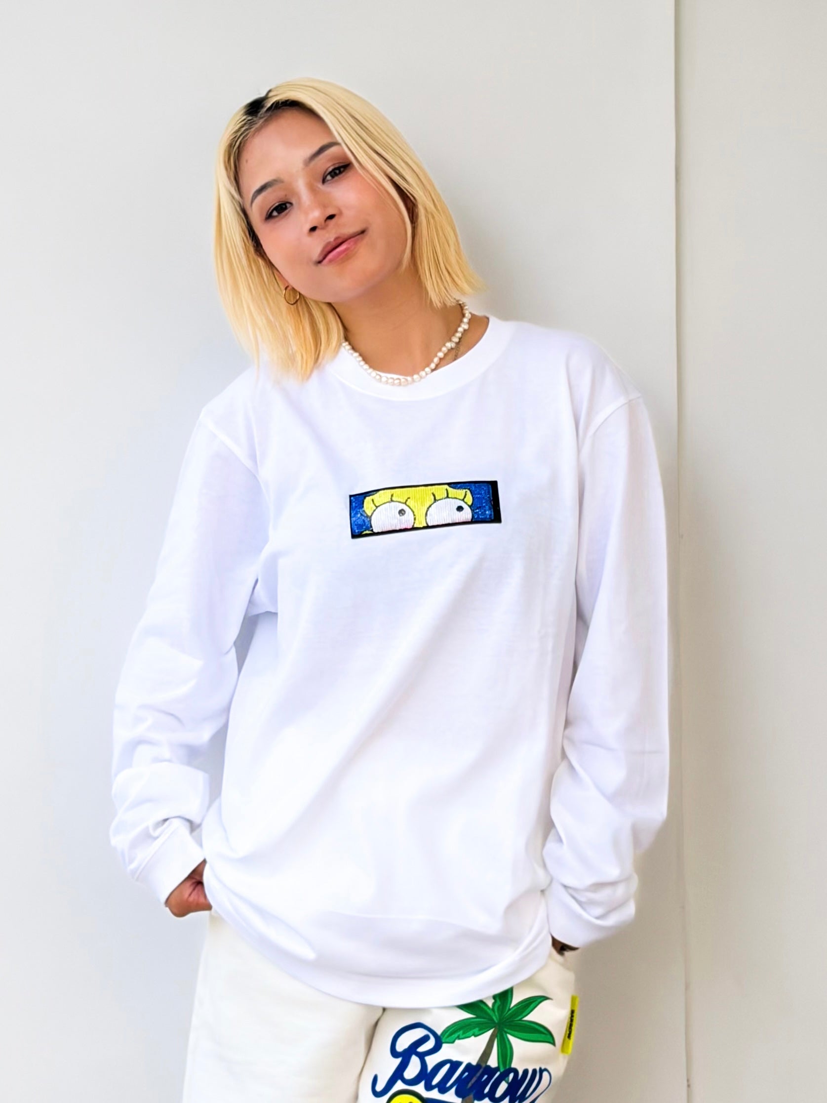 DO YOU WANT シークイン LS Tシャツ(WHITE)