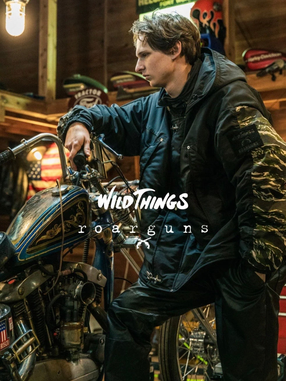 roarguns×WIDE THINGS SHORT MONSTER PARKA(BLACK)