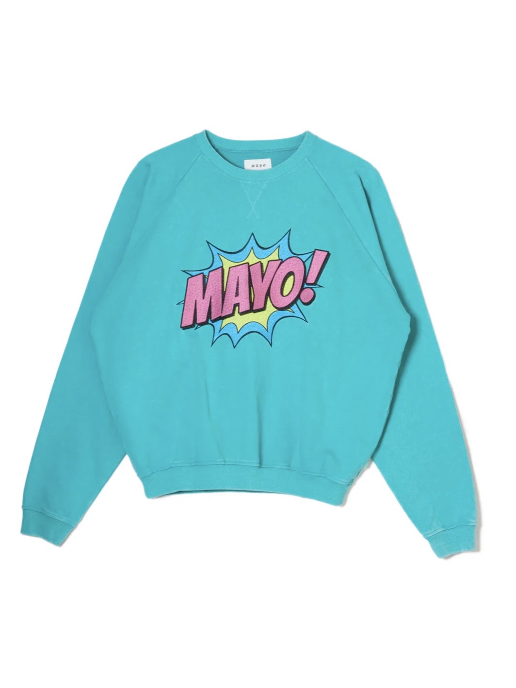 SPEECH BUBBLE GARMENT DYE EMBROIDERY CREW NECK SWEAT