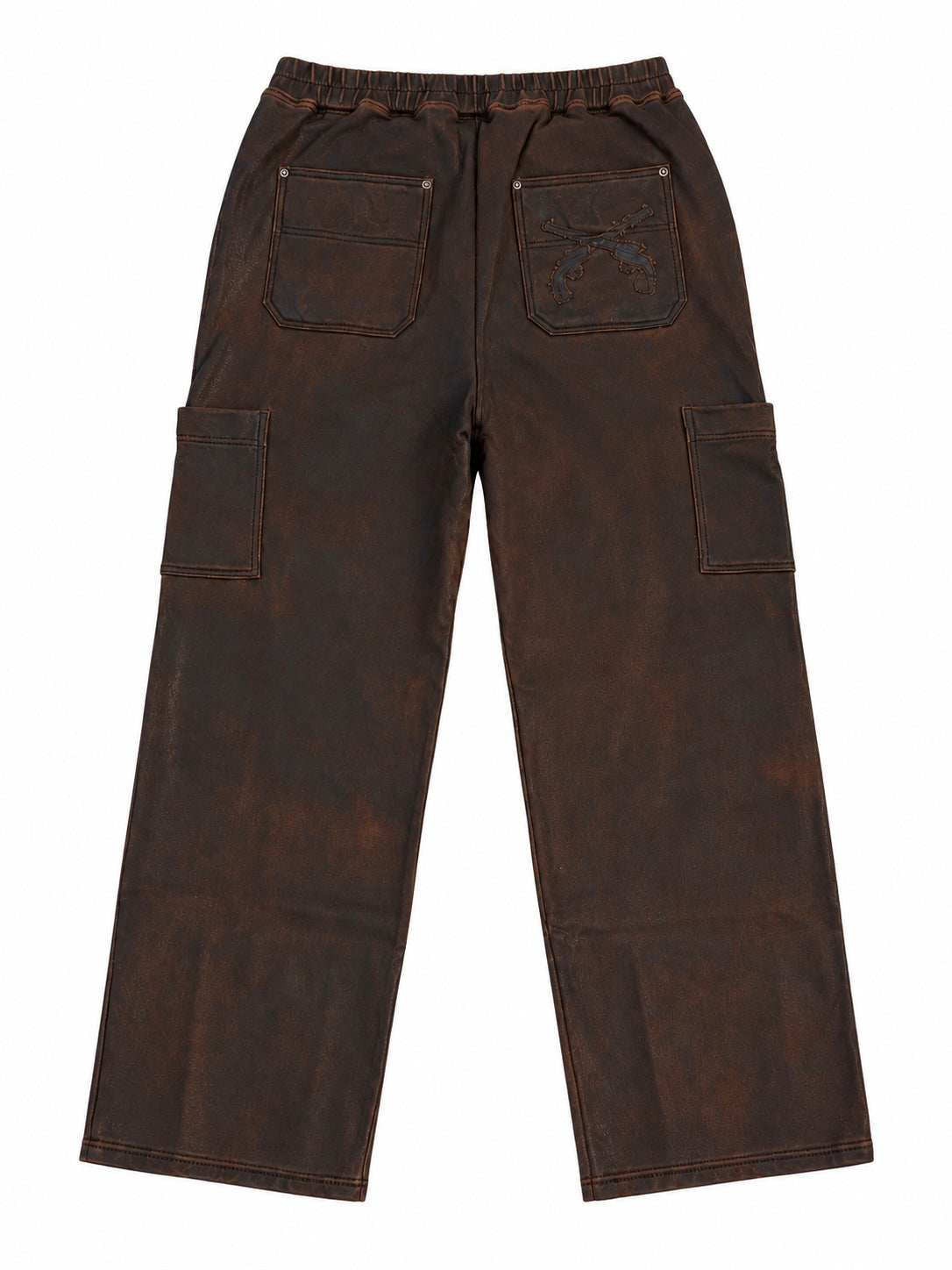 FOIL PRINT PANTS(BROWN)