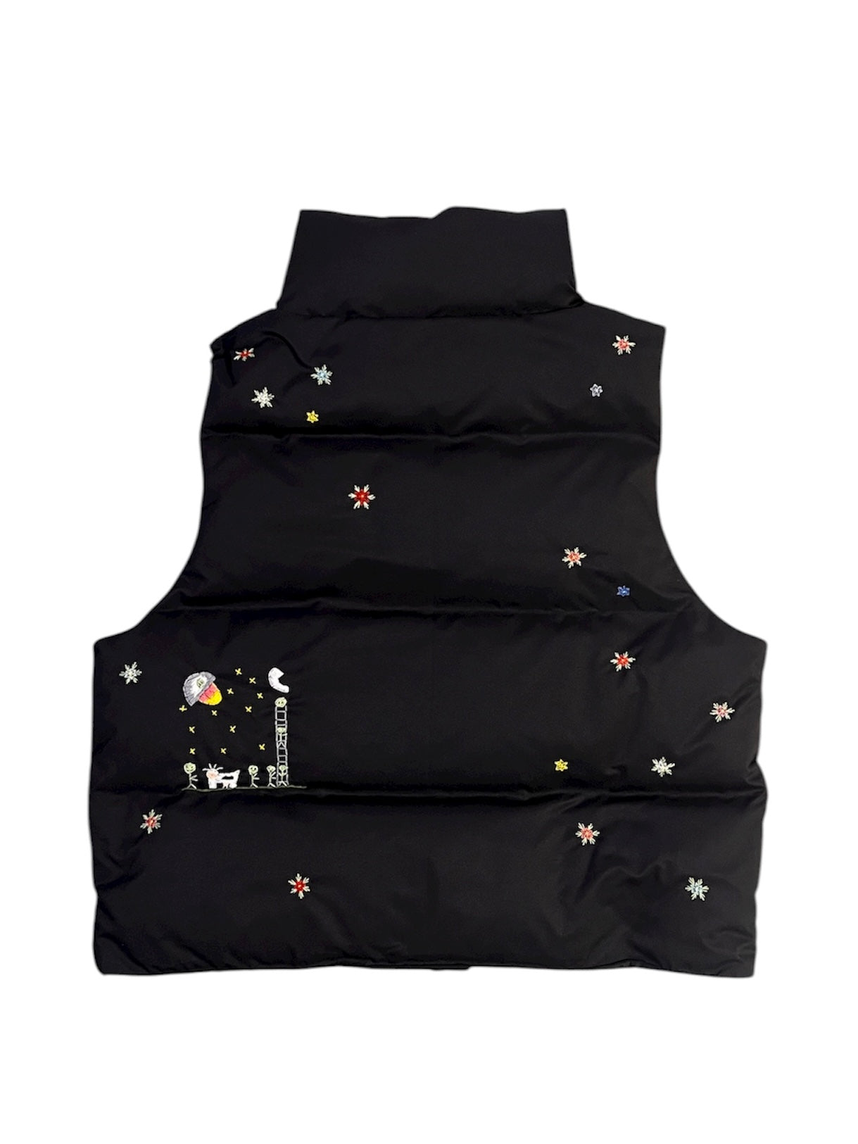 HAND GARDEN EMBROIDERY DOWN VEST