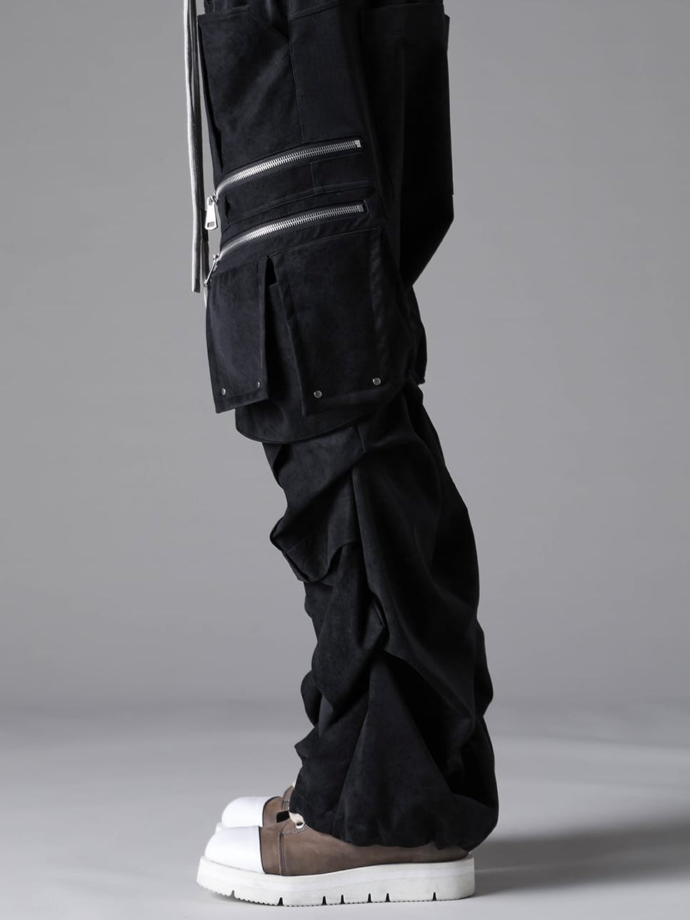 VEGAN LEATHER CARGO WIDE(BLACK)