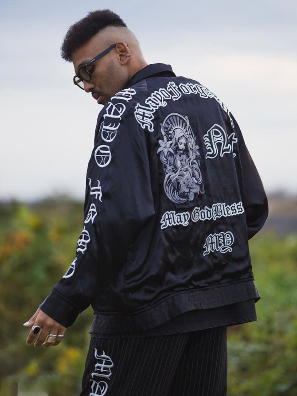 MAYO EMBROIDERY WITH COLLAR REVERSIBLE SOUVENIR JKT