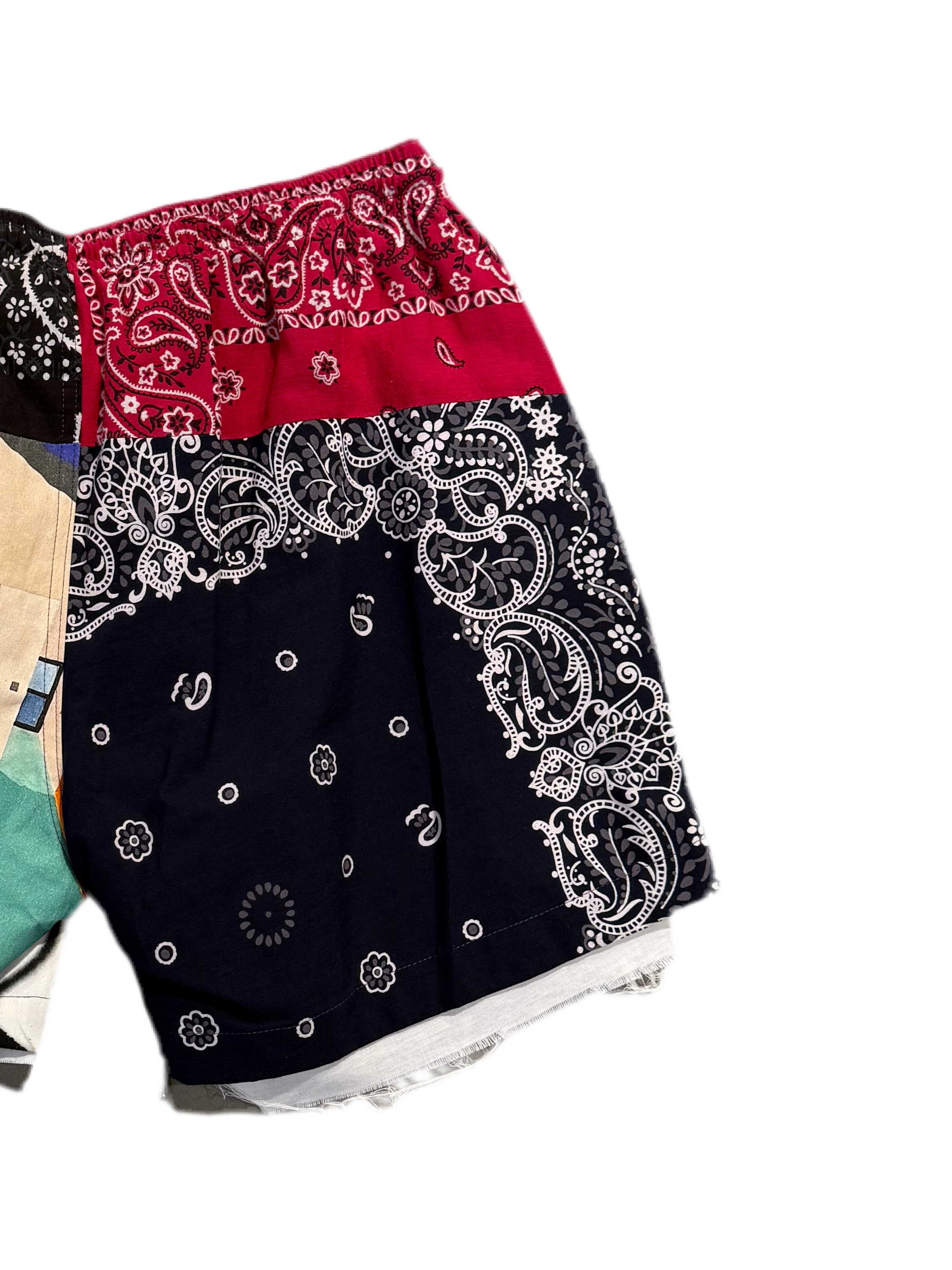 YAGI BANDANA PATCH SHORT PANTS