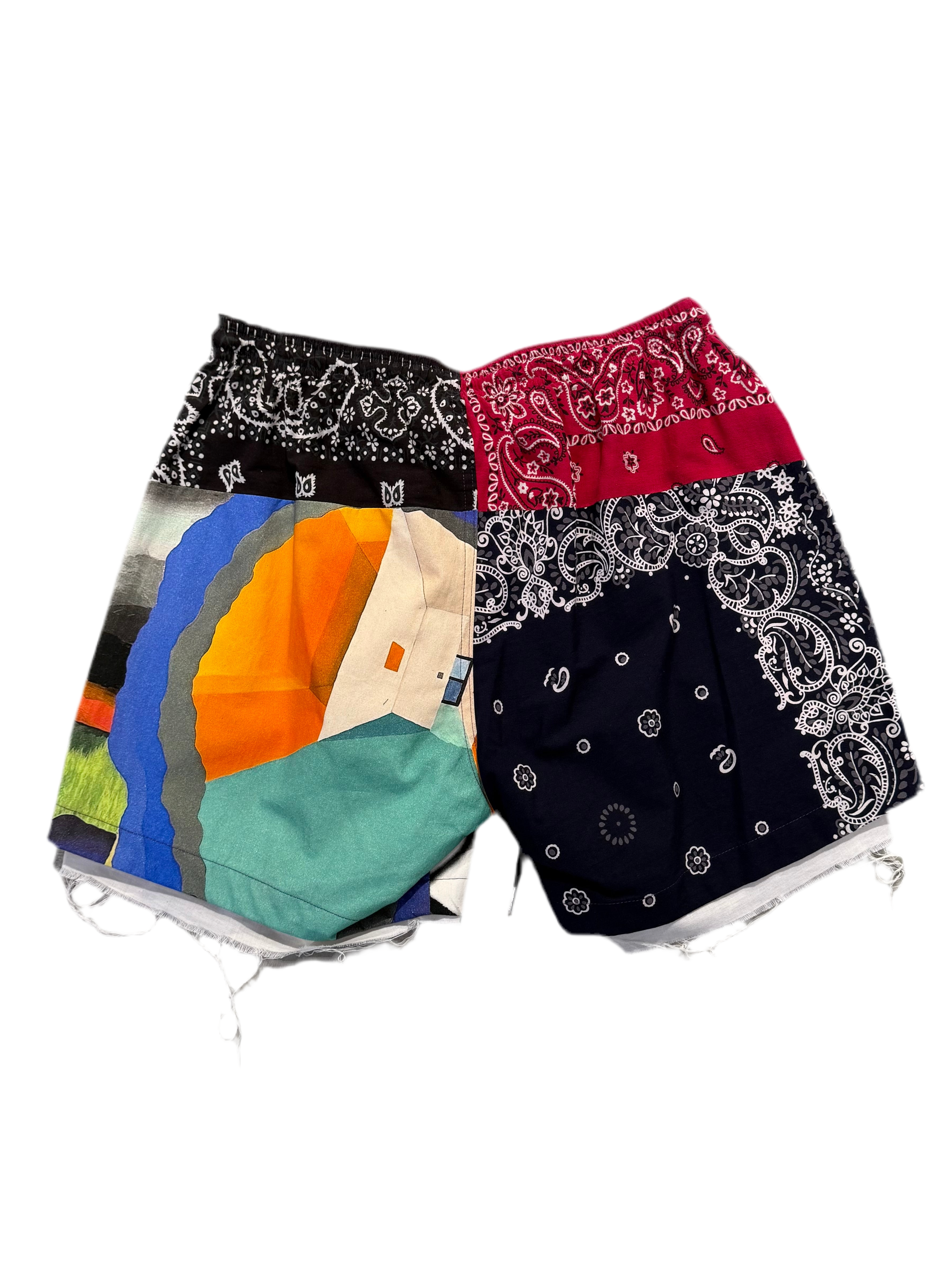 YAGI BANDANA PATCH SHORT PANTS