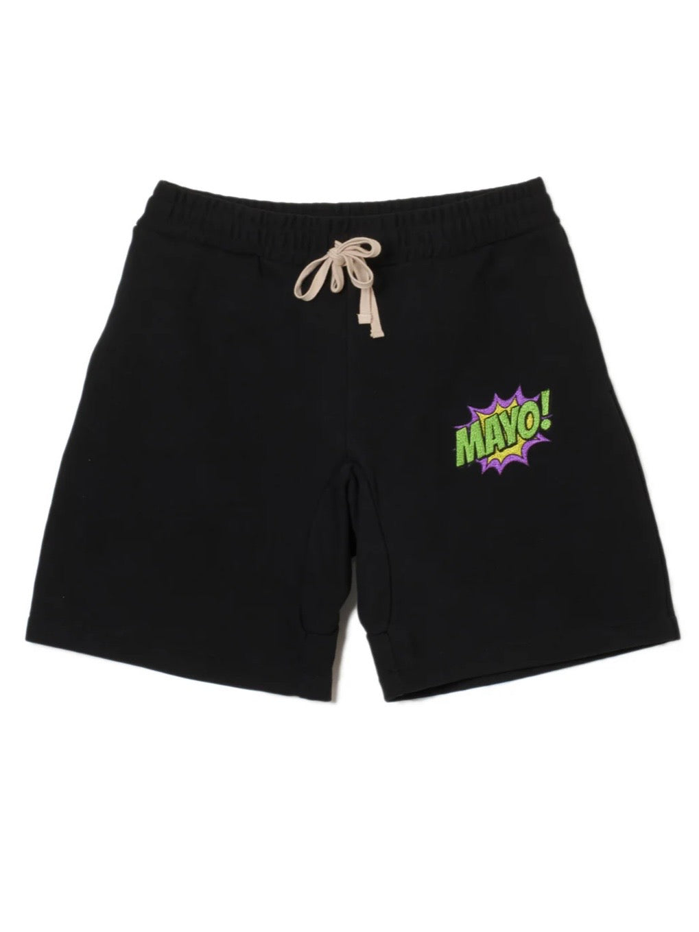 SPEECH BUBBLE GARMENT DYE EMBROIDERY SWEAT SHORTS
