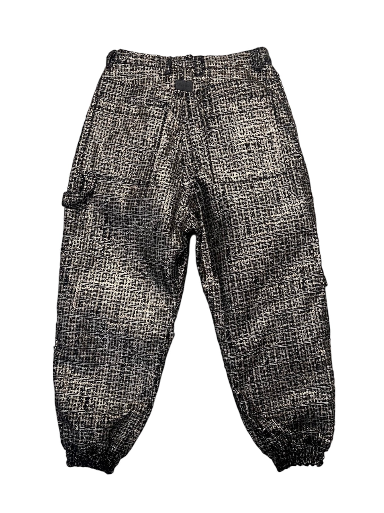 TUCK WIDE EASY PANTS LUXURY TWEED (BLACK)