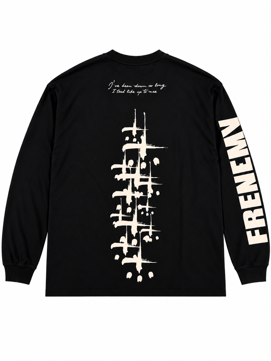 FRENEMY L/S TEE(BLACK×BEIGE)