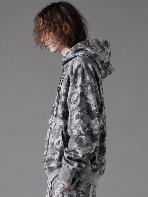 SWEAT ZIP HOODIE BLOUSON(L.GREY)