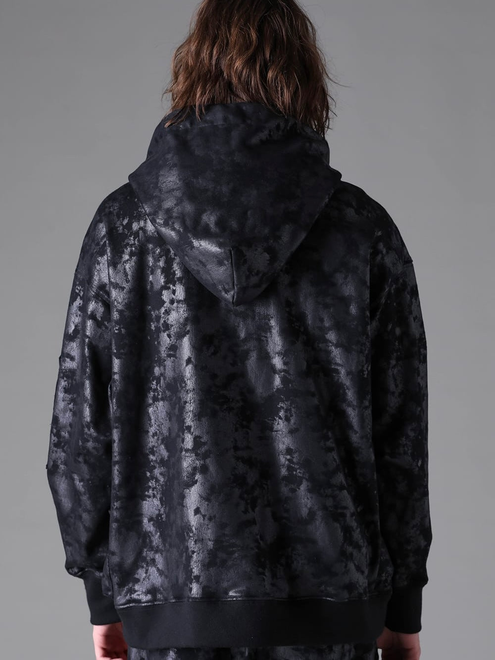 SWEAT CARGO HOODIE PULLOVER(BLACK)