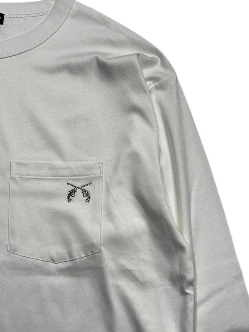 SWAROVSKI CRYSTAL CROSSGUN POCKET T-SHIRT