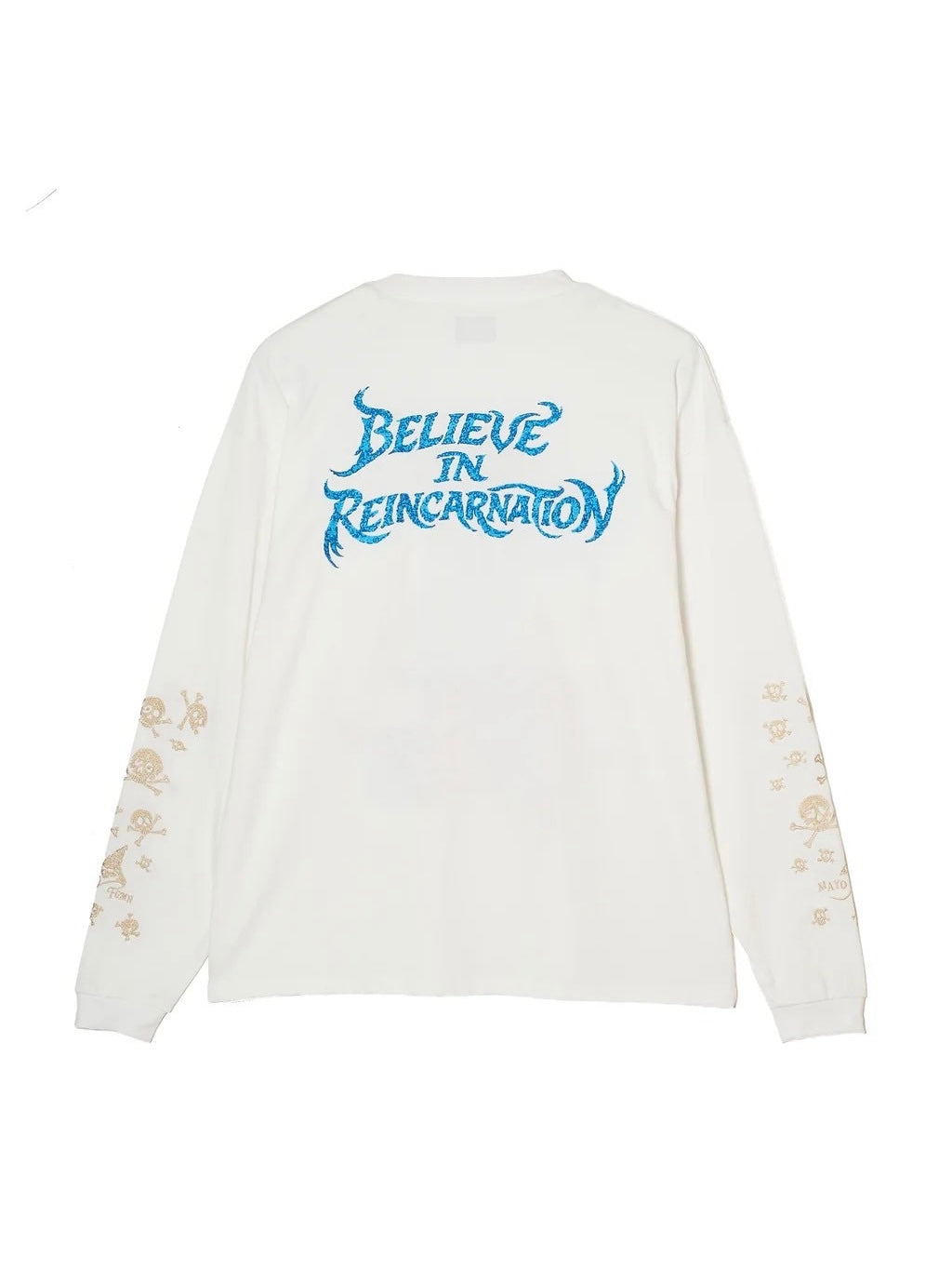 BELIEVE REINCARNATION EMBROIDERY LONG SLEEVE TEE/WHITE