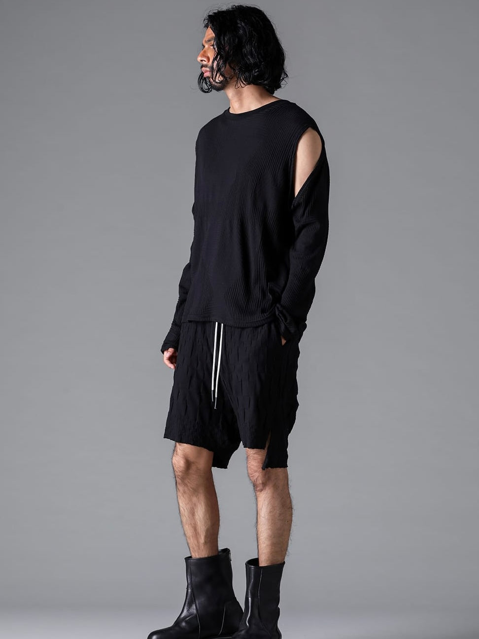DEFORMED STRIPE PATTERN SHIVA LONG SLEEVE
