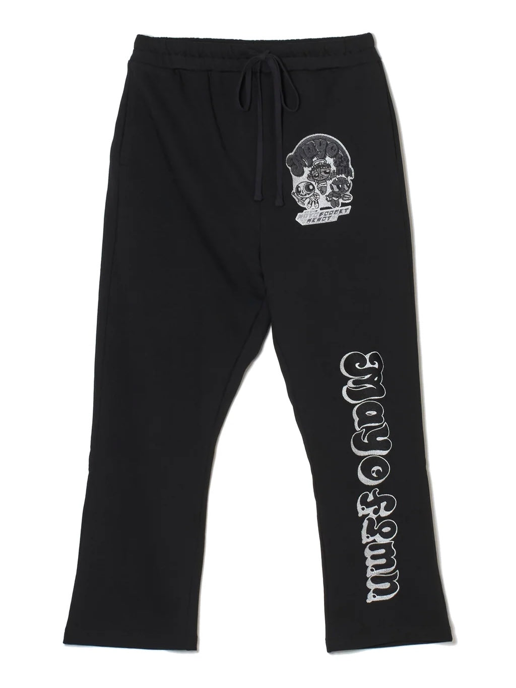 POWERPUFF MAYO EMBROIDERY SWEAT PANTS(BLACK MONO)