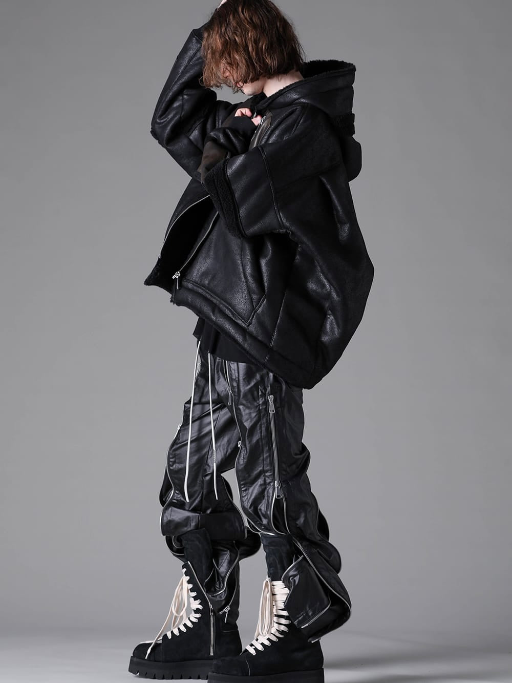 ZIPPED FLARED PANTS