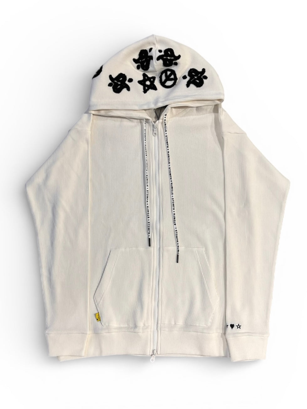 ヘビーウエイトコットンワッフルペイズリーサガラジップパーカー