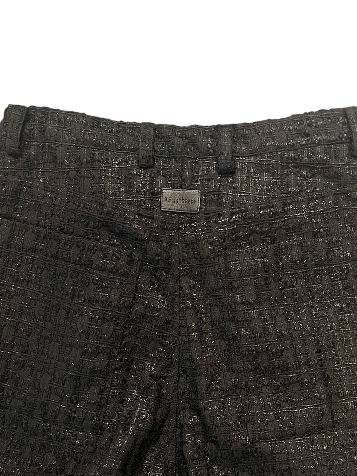 TUCK WIDE EASY PANTS LUXURY TWEED (BLACK)