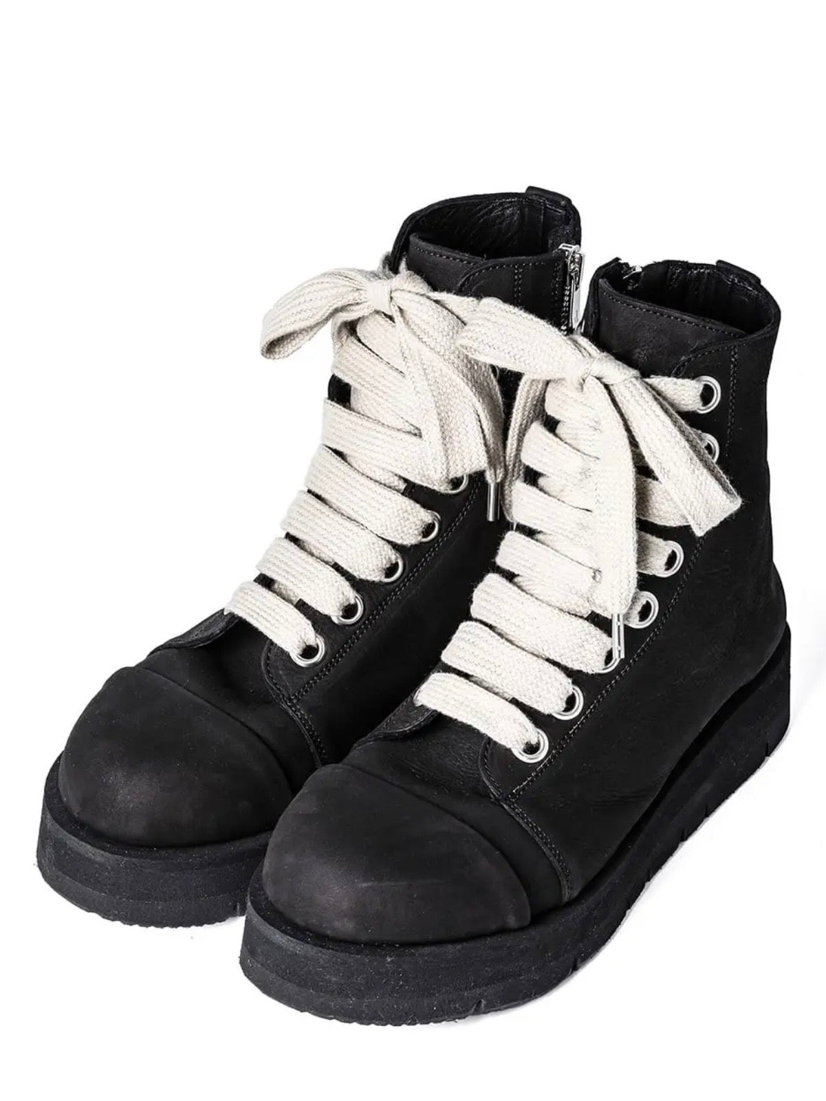 OILED NUBUCK BOOTS/BLACK×BLACK